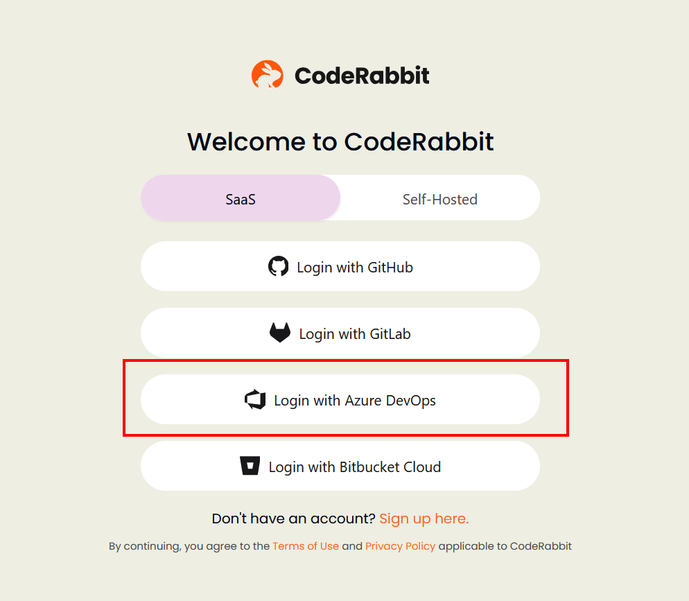Logging in to Azure Devops