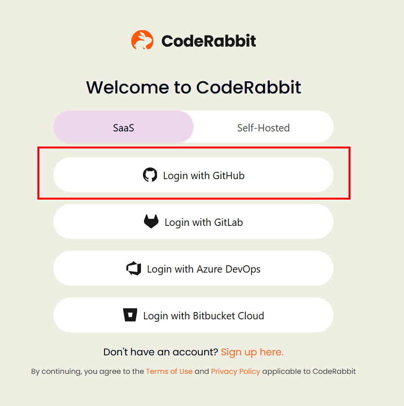 Login with GitHub
