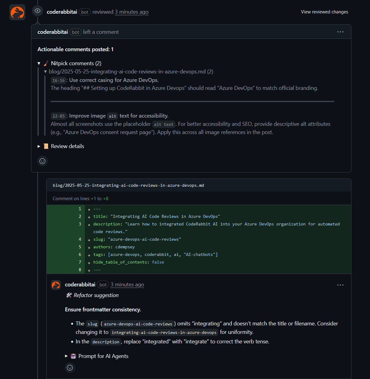 CodeRabbit Comment