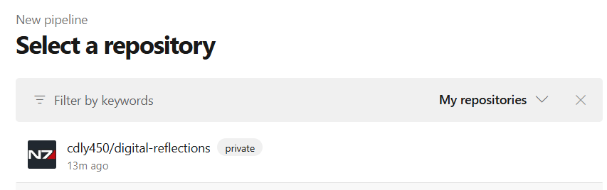 Select repository